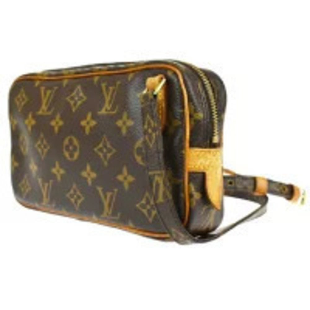 Louis Vuitton Bandouliere Bag Leather Marly Monogram Shoulder Pochette Brown